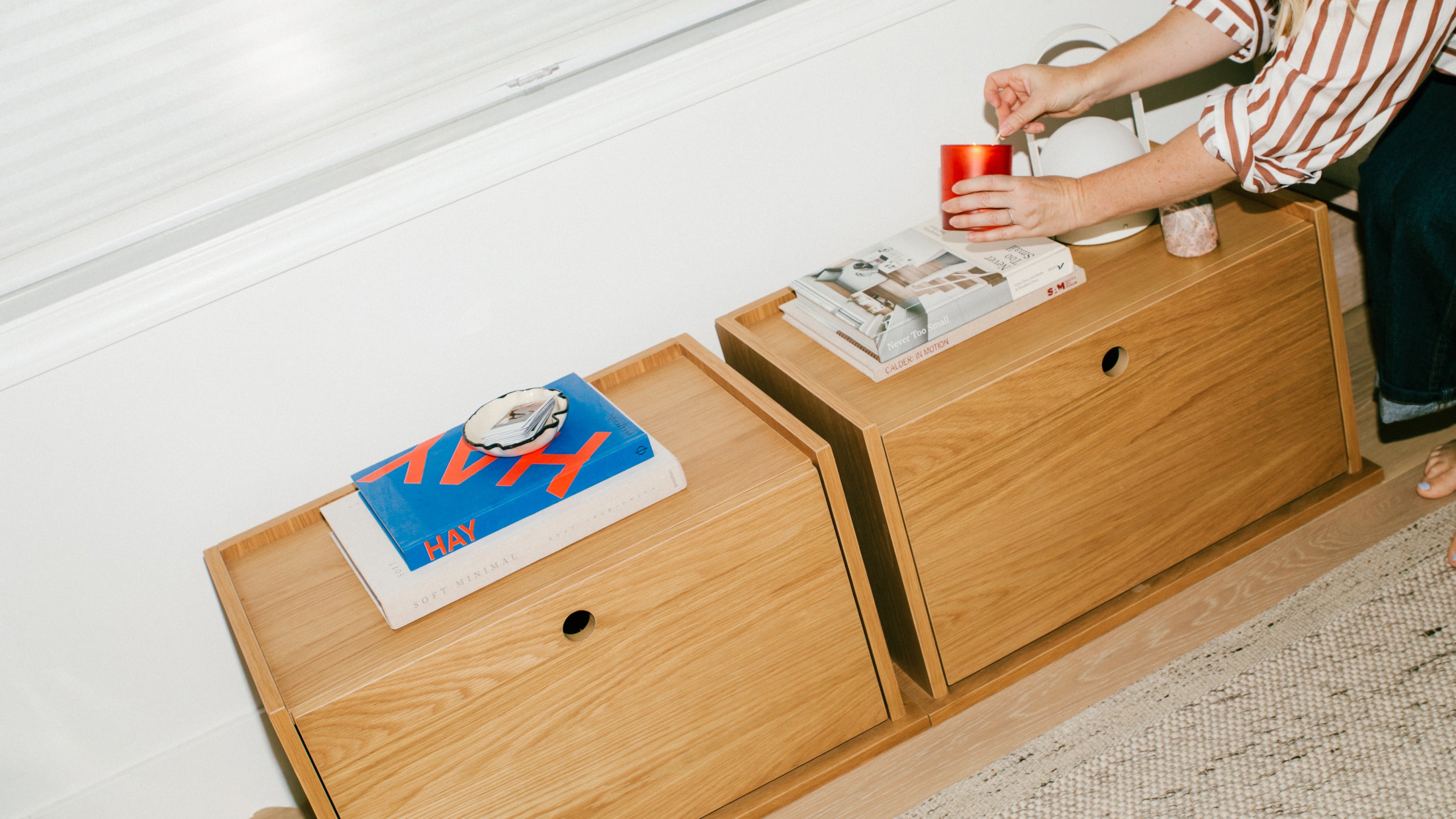 Keep Stacking Storage System 2-Piece, Closed, White Oak