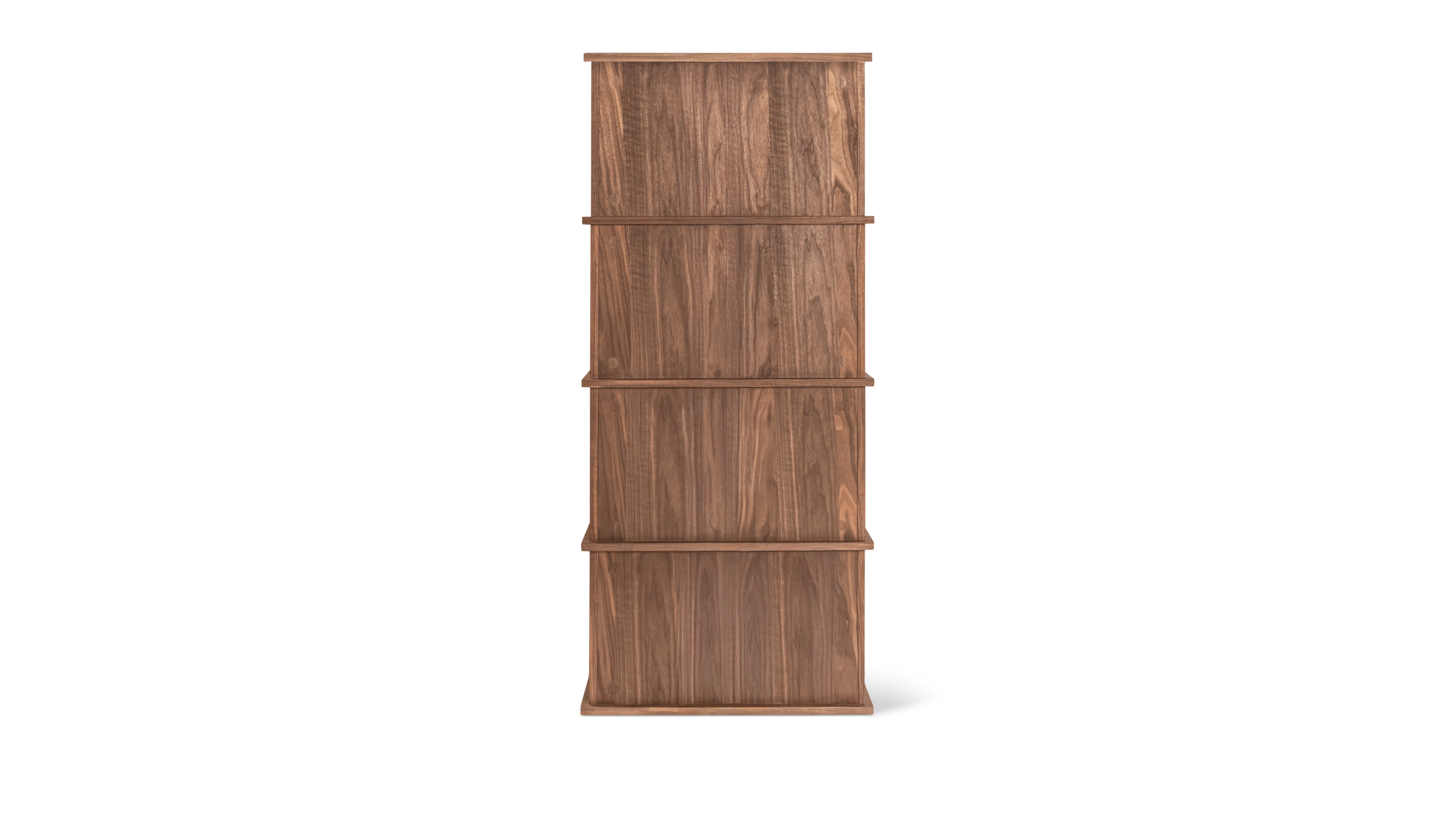 Keep Stacking Storage System 4-Piece Tall, Open and Closed, Walnut