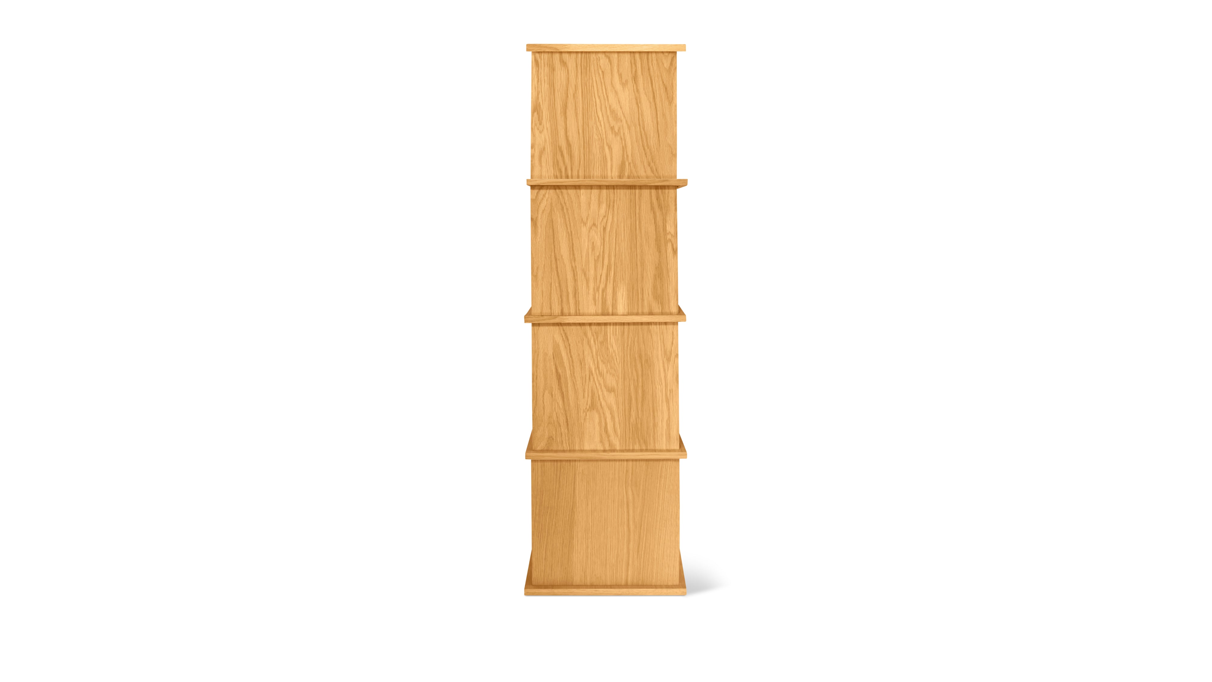 Keep Stacking Storage System 4-Piece Tall, Open and Closed, White Oak