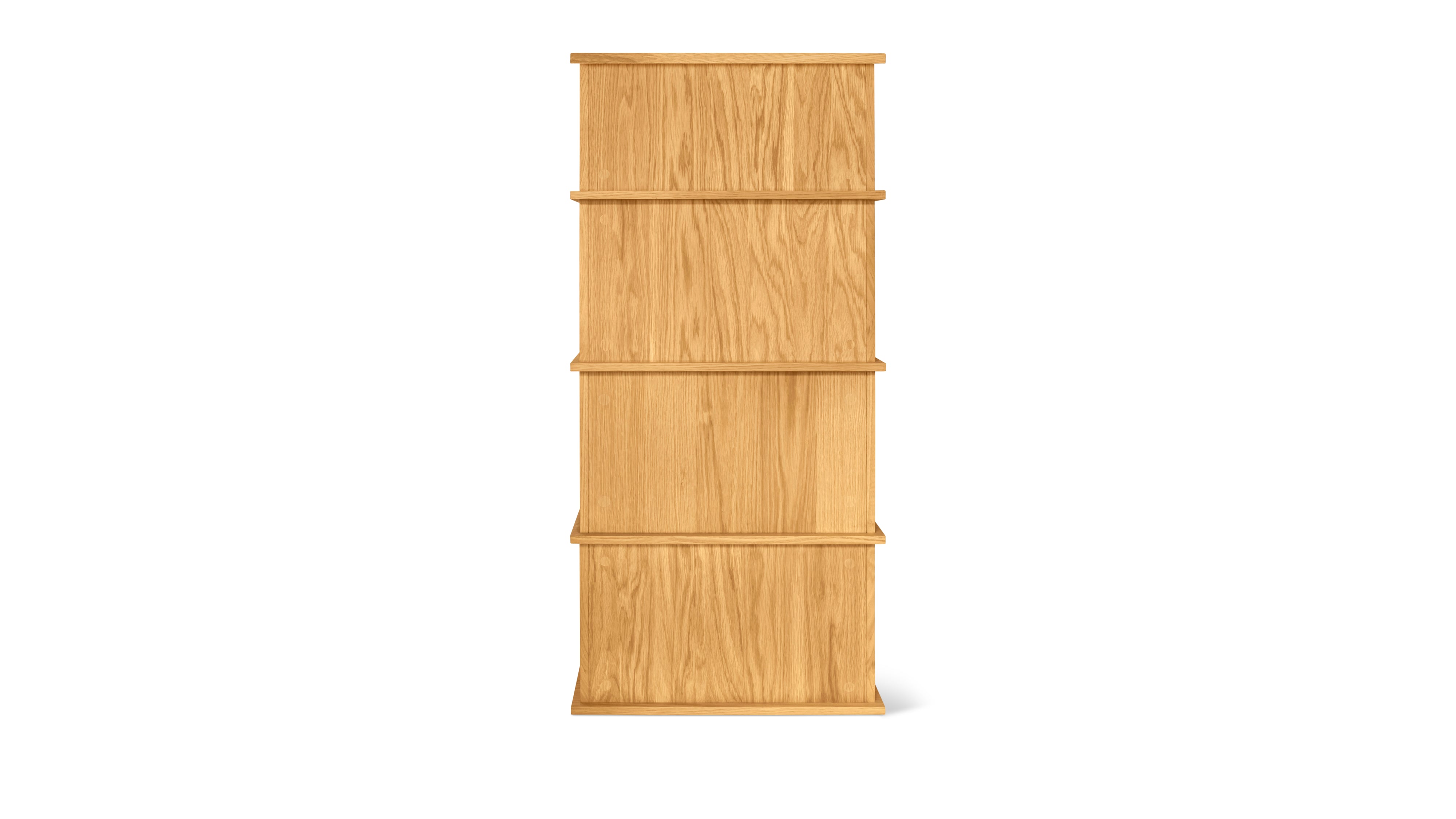 Keep Stacking Storage System 4-Piece Tall, Open and Closed, White Oak