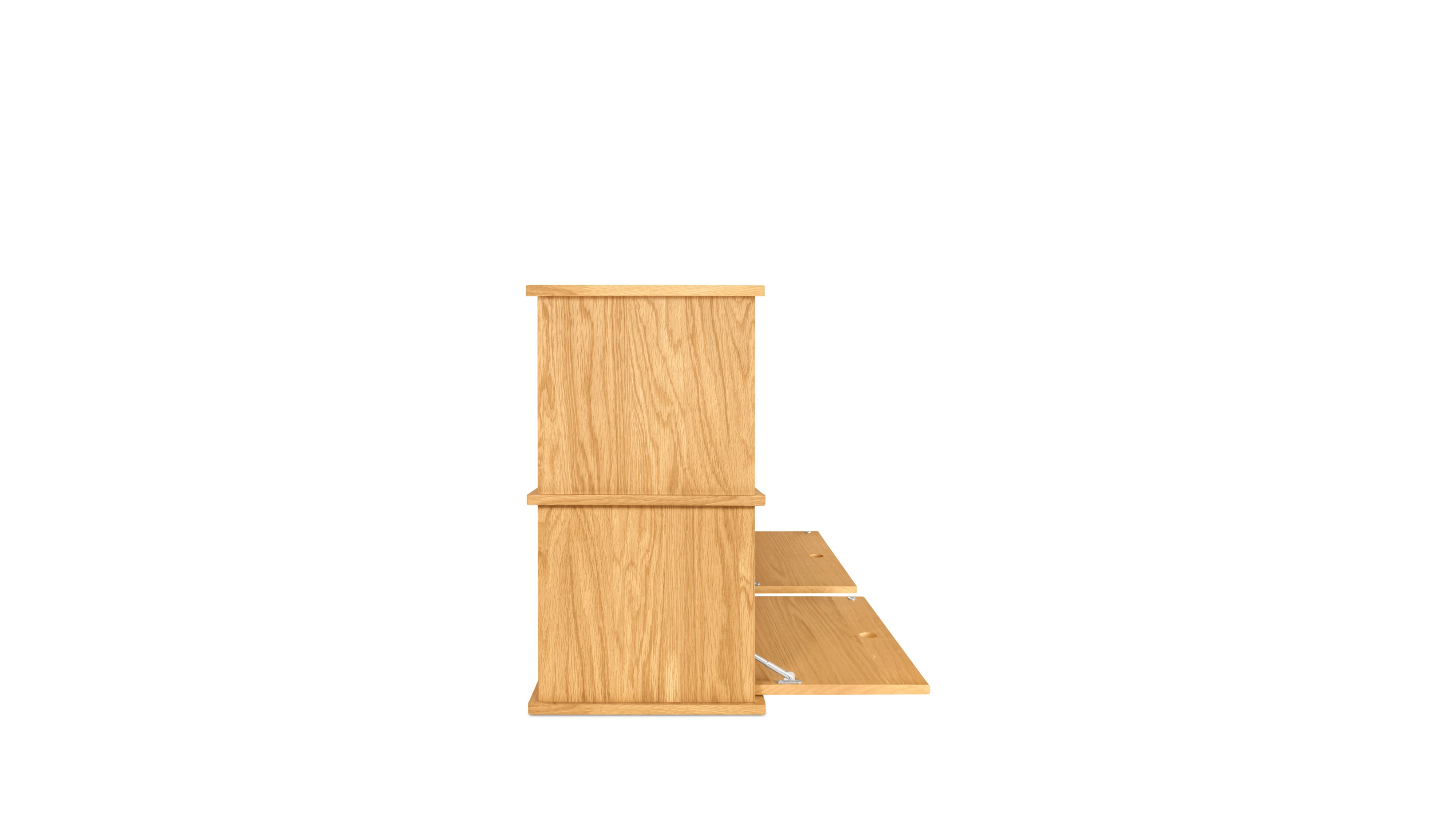 Keep Stacking Storage System 4-Piece, Open and Closed, White Oak