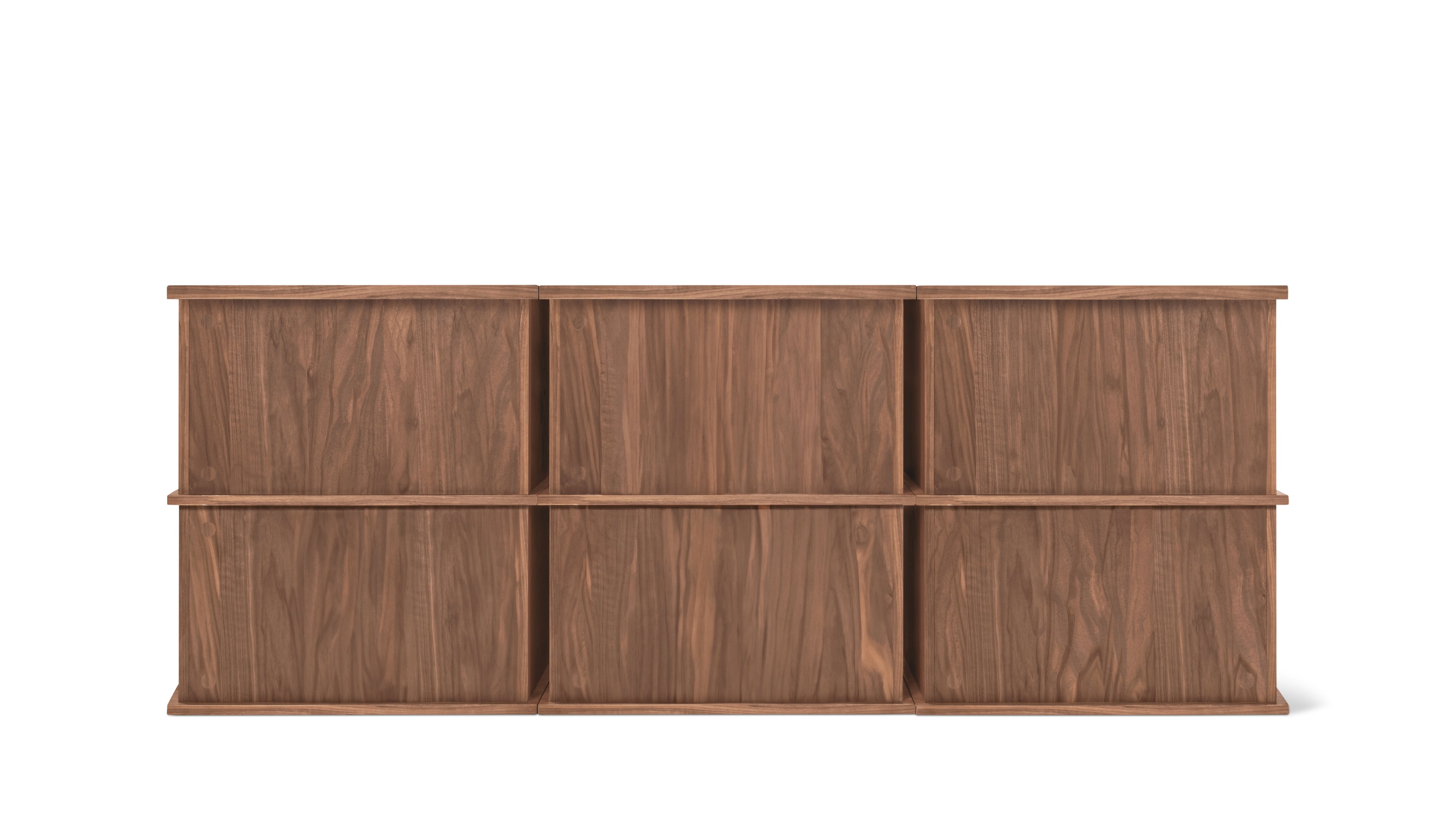 Keep Stacking Storage System 6-Piece, Open and Closed, Walnut