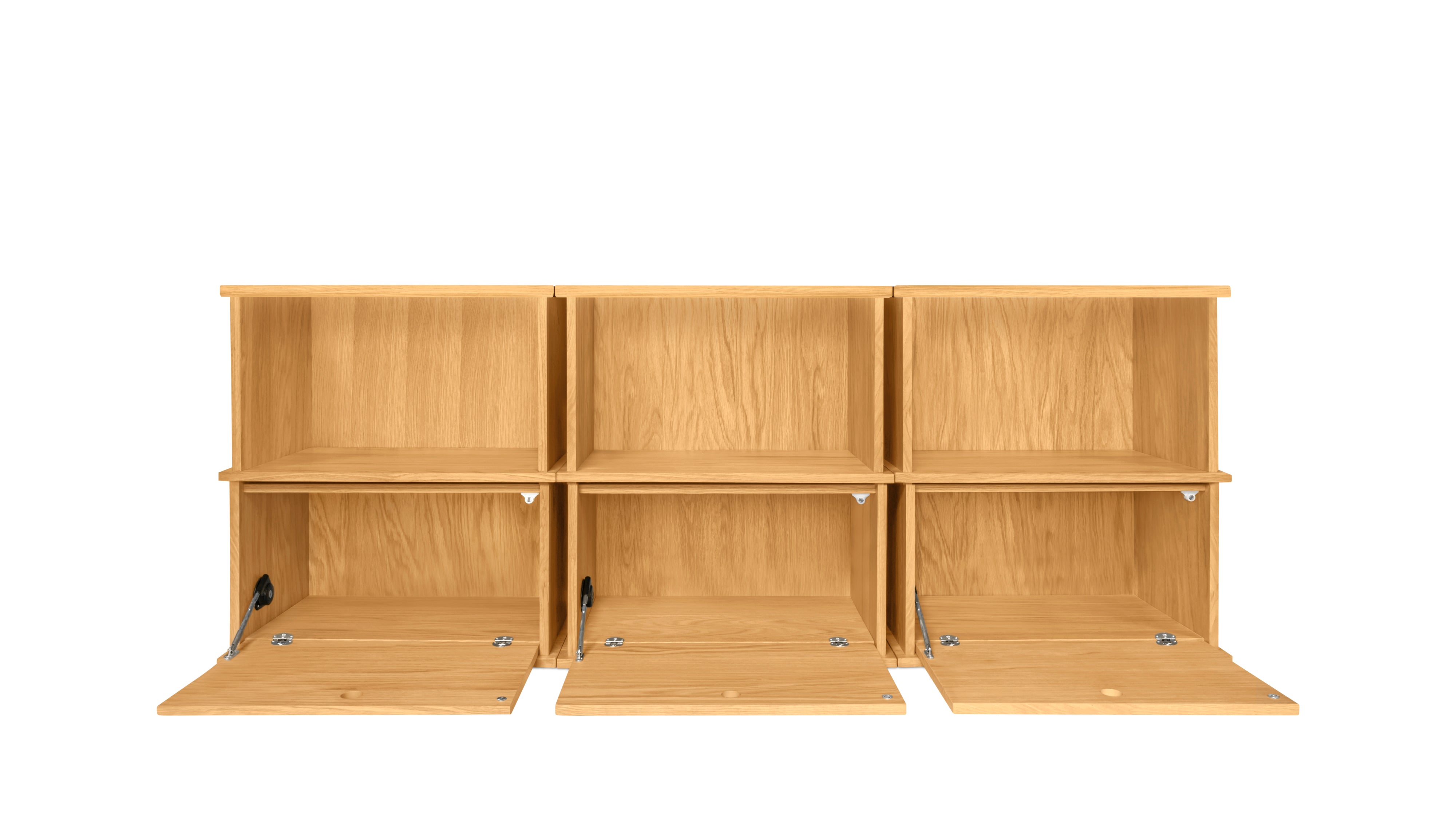 Keep Stacking Storage System 6-Piece, Open and Closed, White Oak ...