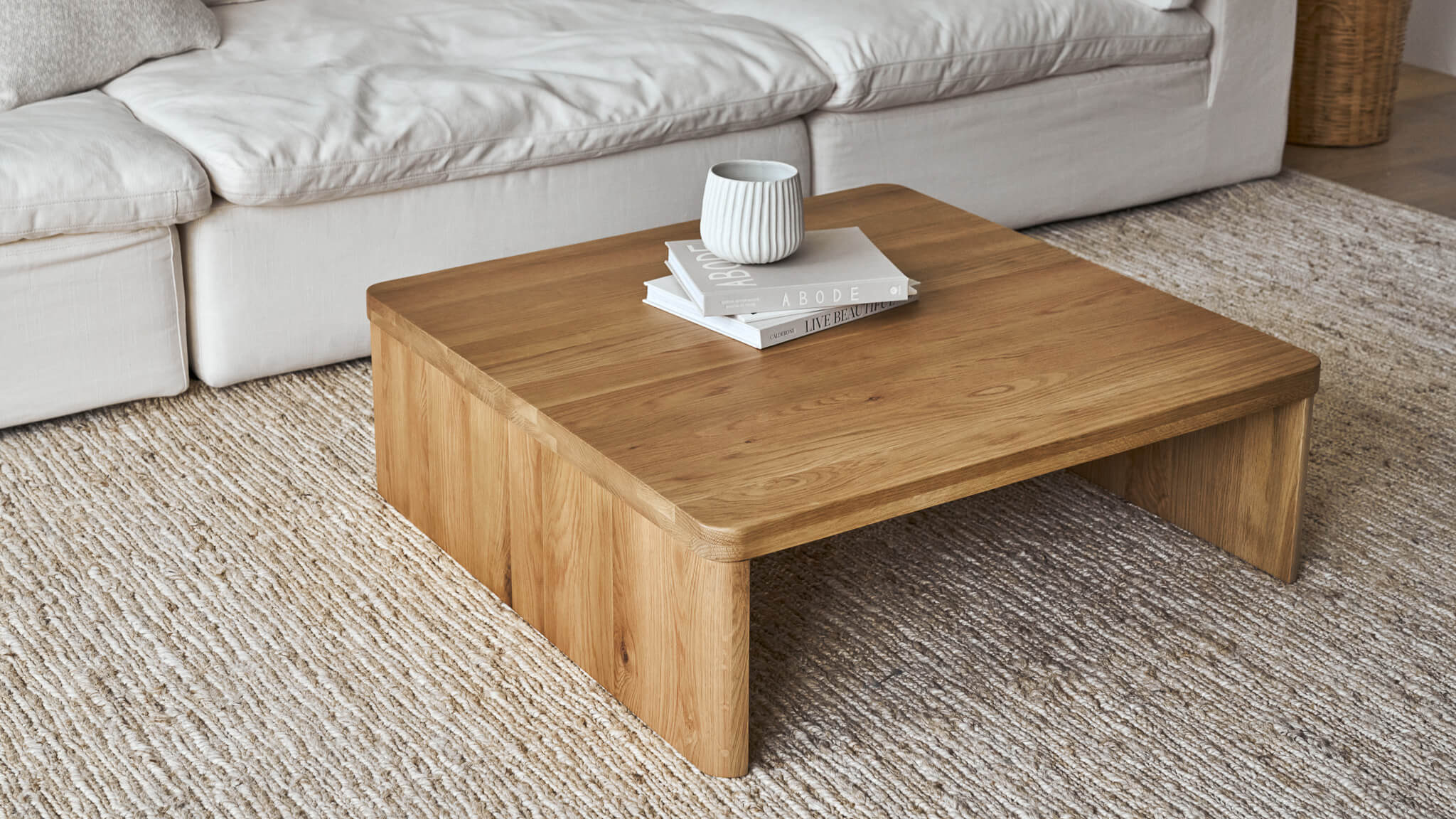 Form Coffee Table, Square, White Oak - Image 3
