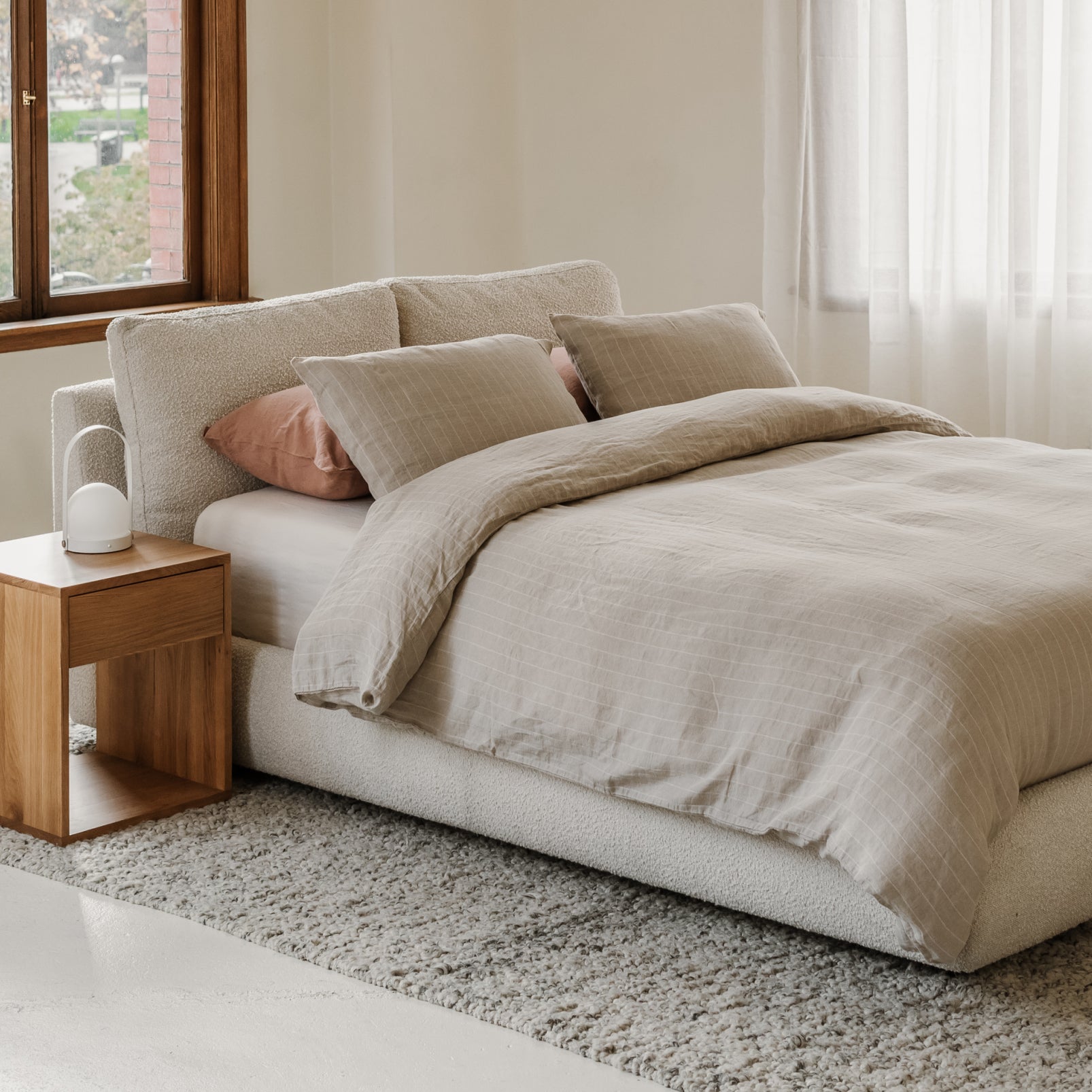 Cloud Bed, King, Cream Boucle - Image 12