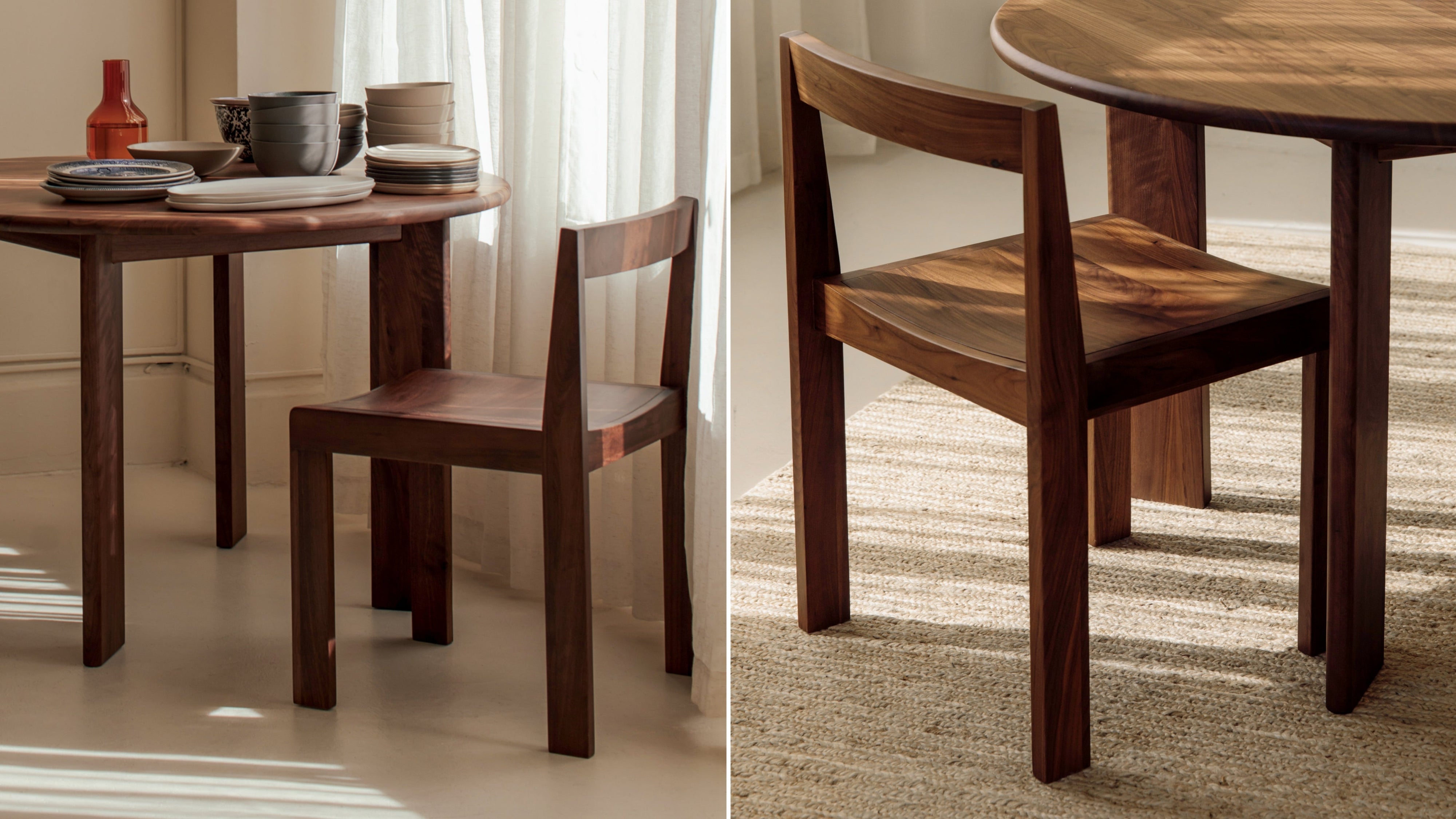 Plane Dining Chair (Set of Two), Walnut - Image 2