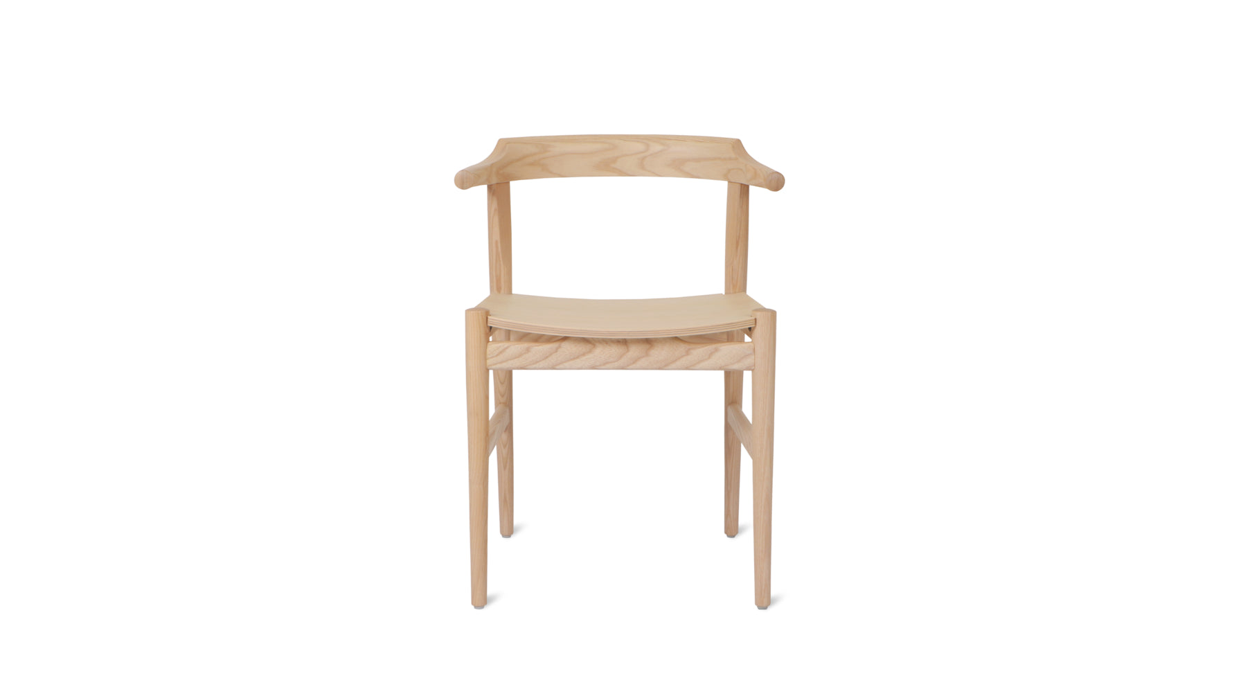 Tuck In Dining Chair, White Ash, Wood Seat - Image 1
