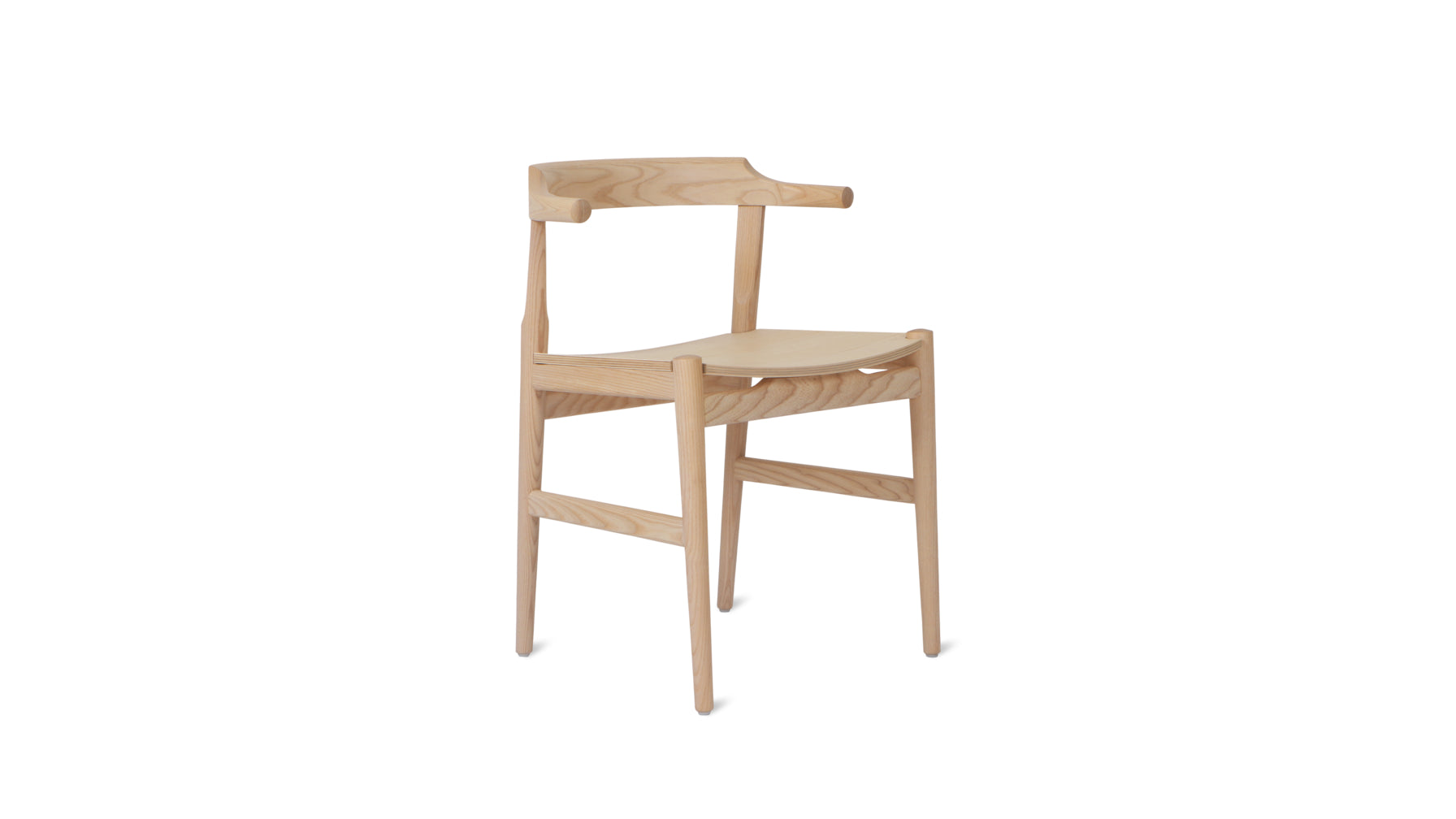 Tuck In Dining Chair, White Ash, Wood Seat - Image 3