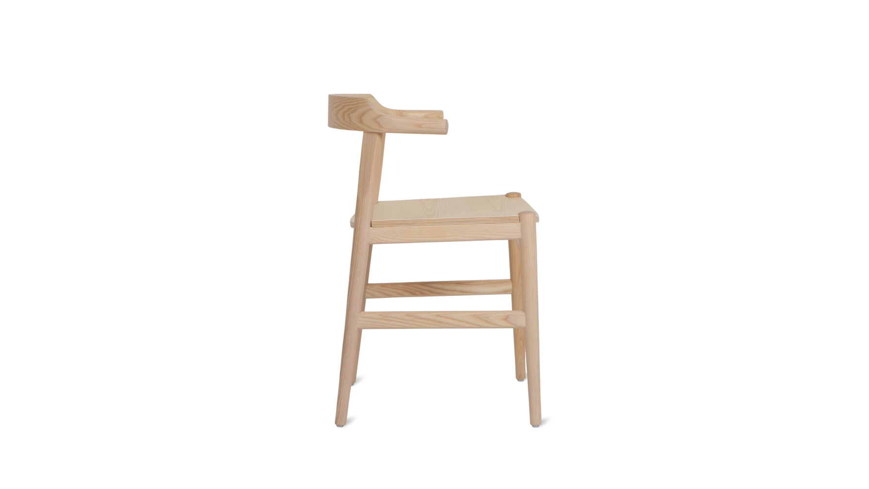 Tuck In Dining Chair, White Ash, Wood Seat - Image 4