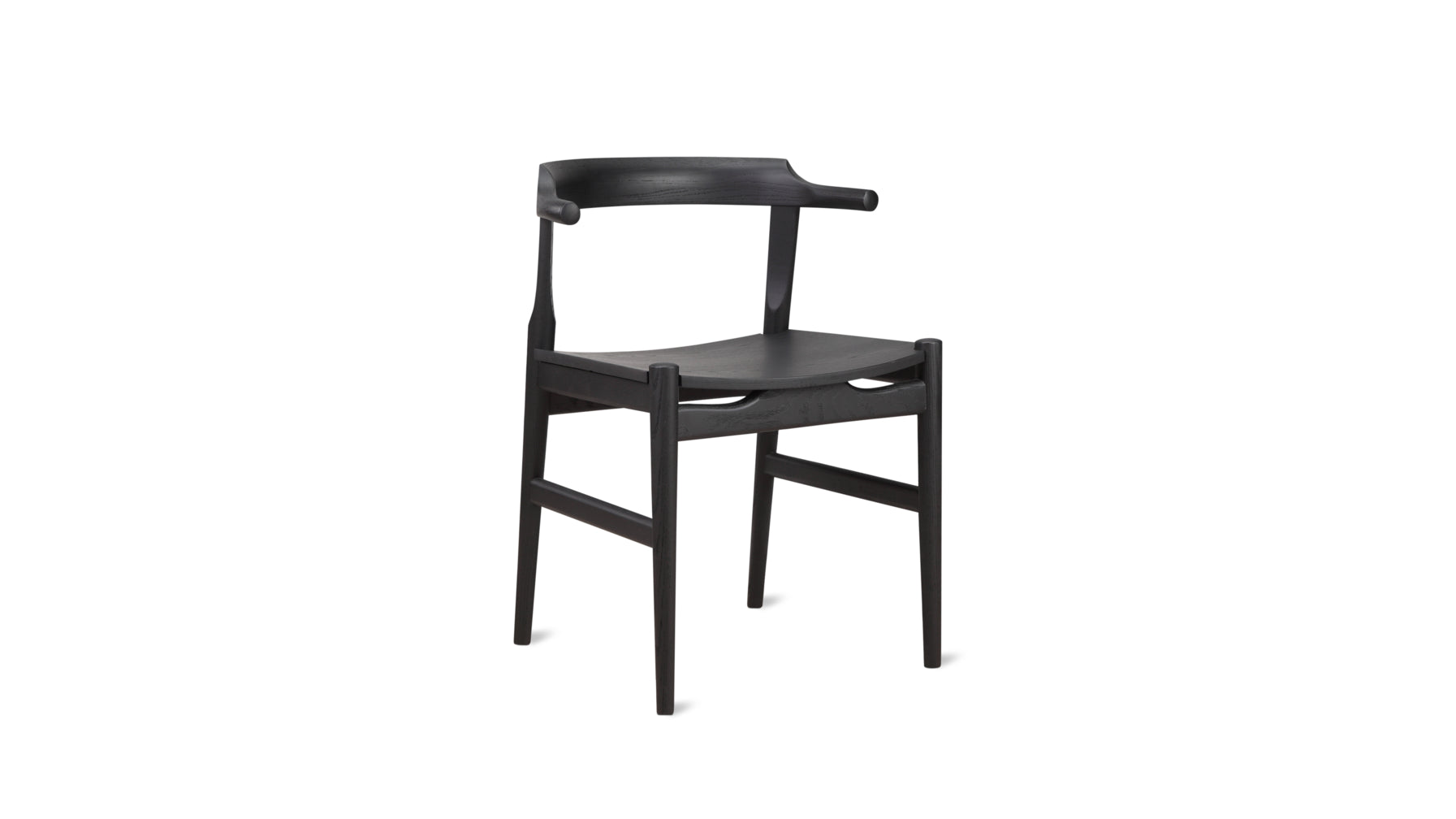 Tuck In Dining Chair, Black Ash, Wood Seat - Image 4
