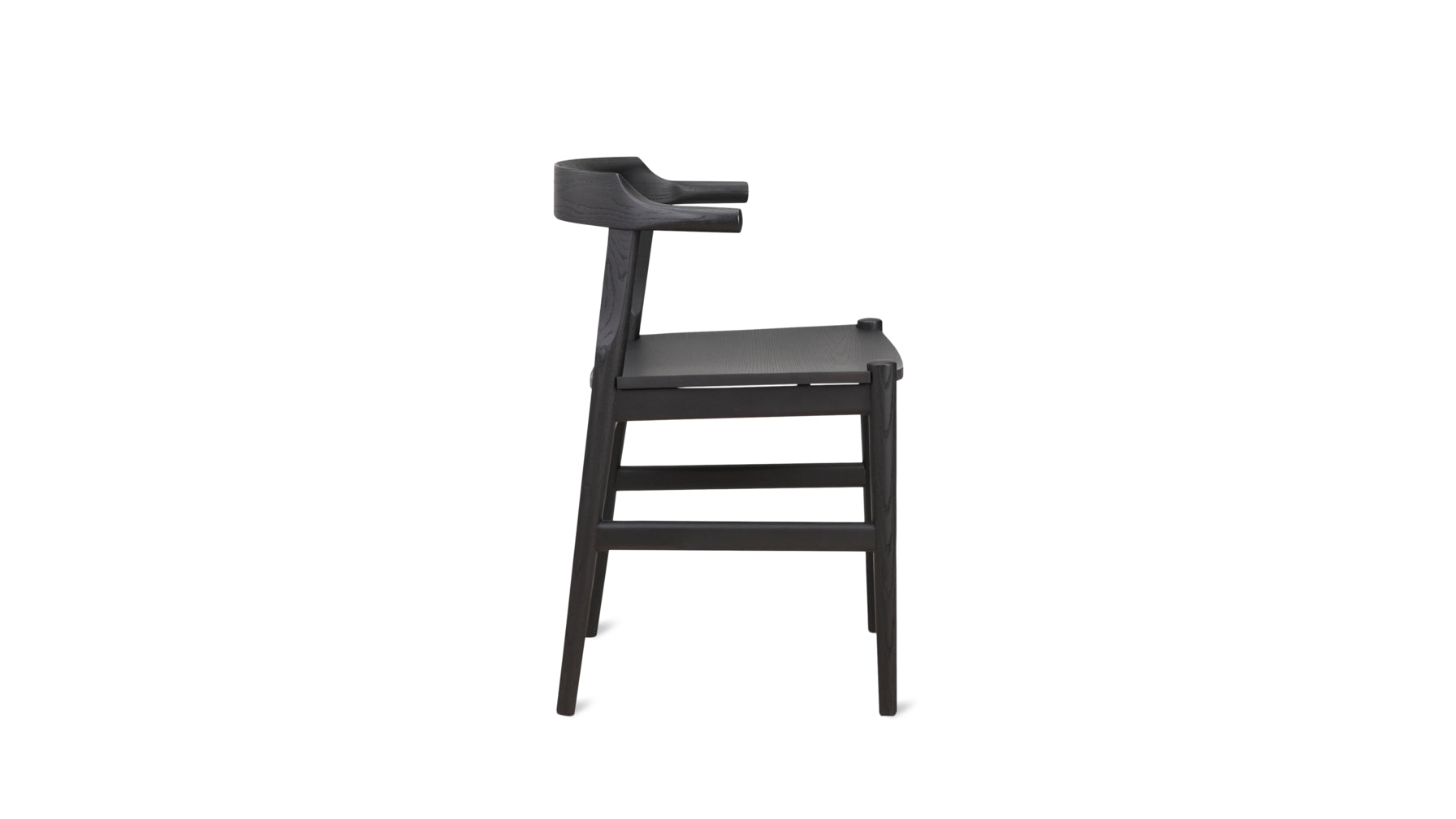 Tuck In Dining Chair, Black Ash, Wood Seat - Image 5