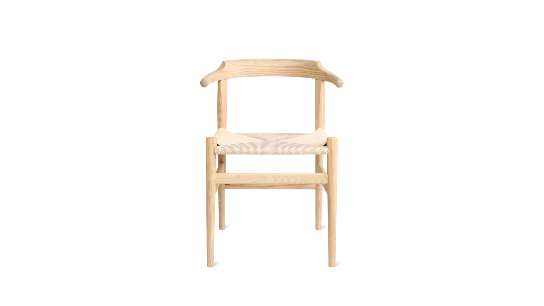 Tuck In Dining Chair, White Ash, Natural Papercord Seat - Image 1