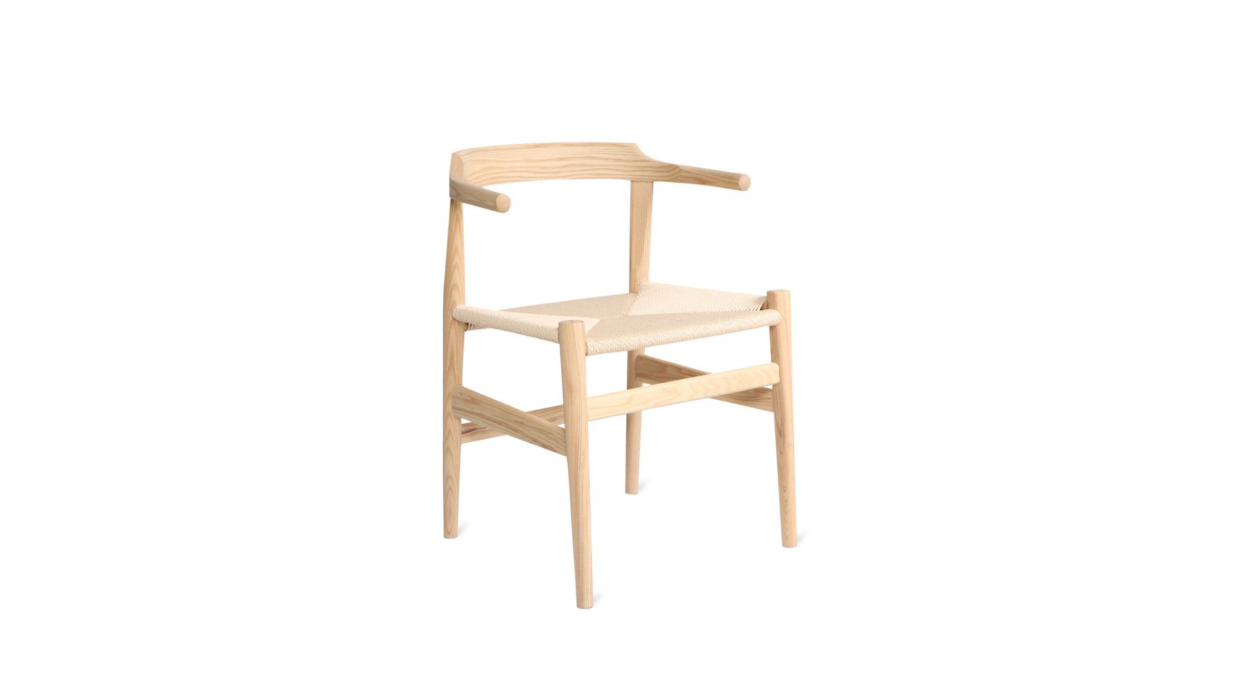 Tuck In Dining Chair, White Ash, Natural Papercord Seat - Image 4