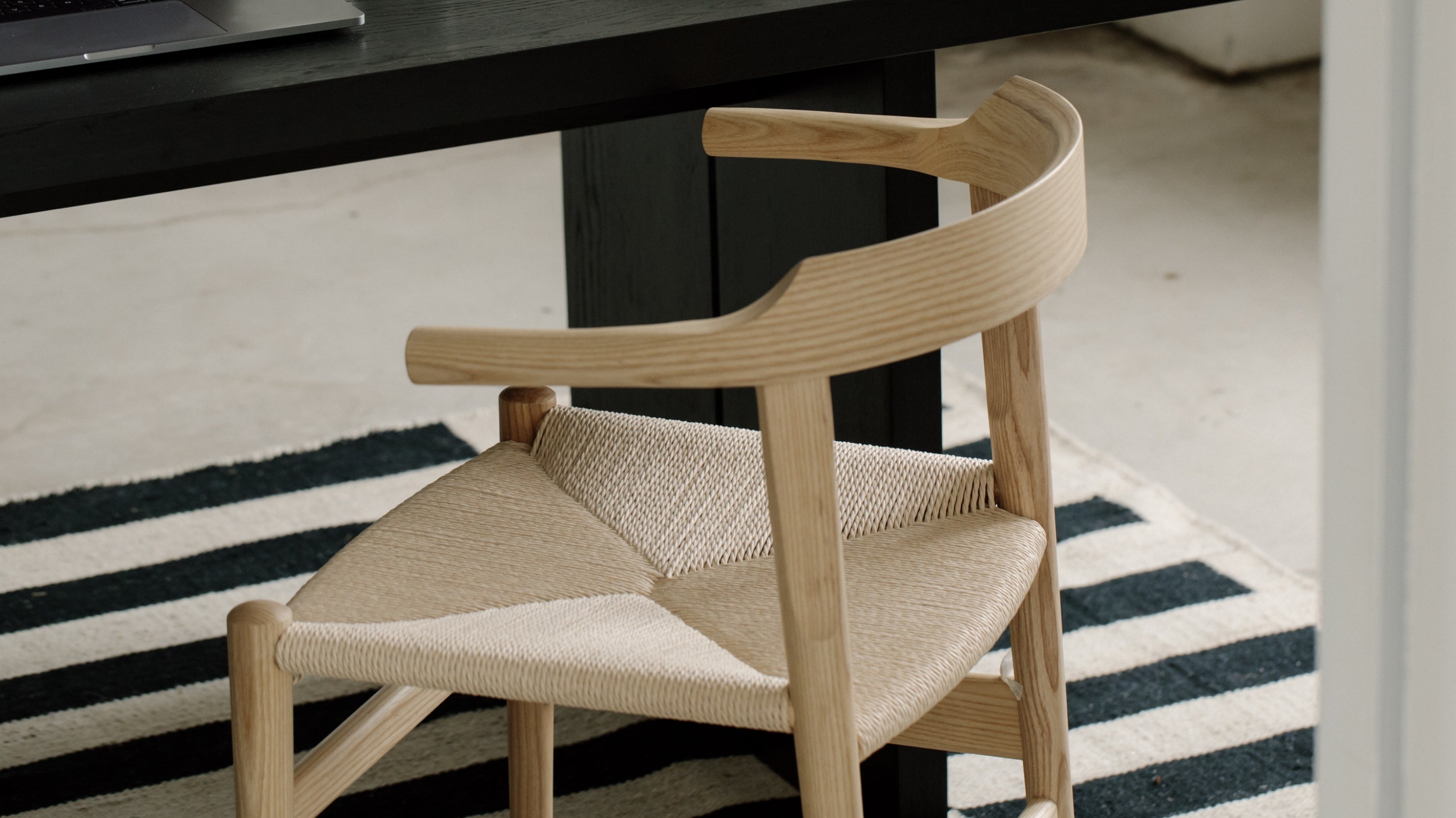 Tuck In Dining Chair, White Ash, Natural Papercord Seat - Image 7