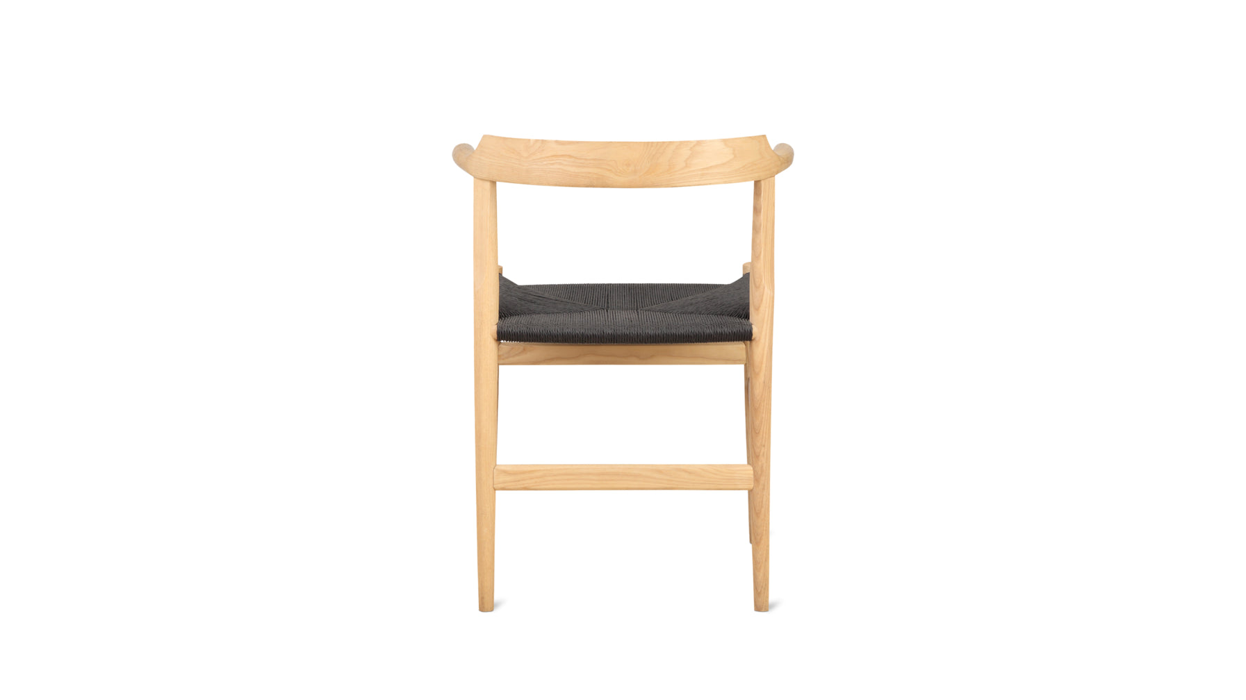 Tuck In Dining Chair, White Ash, Black Papercord Seat - Image 6
