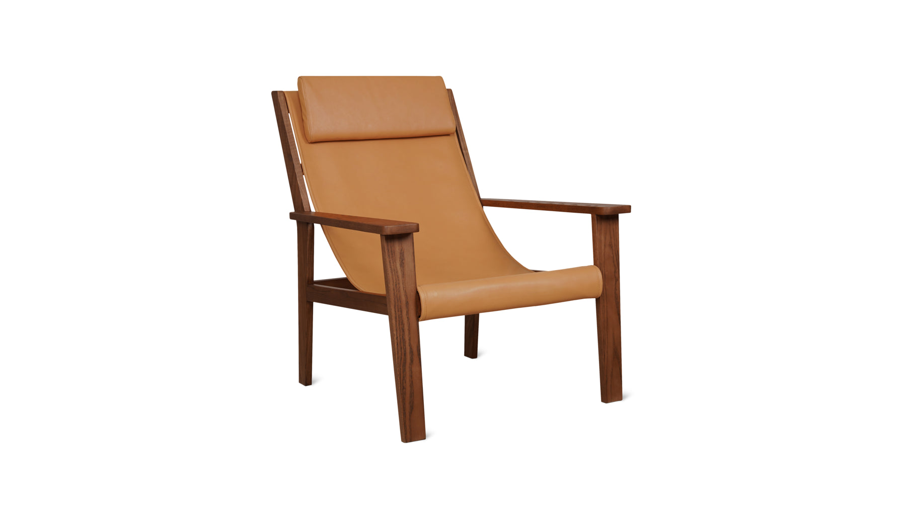 Sweet Life Sling Lounge Chair With Headrest, Terracotta Walnut - Image 2