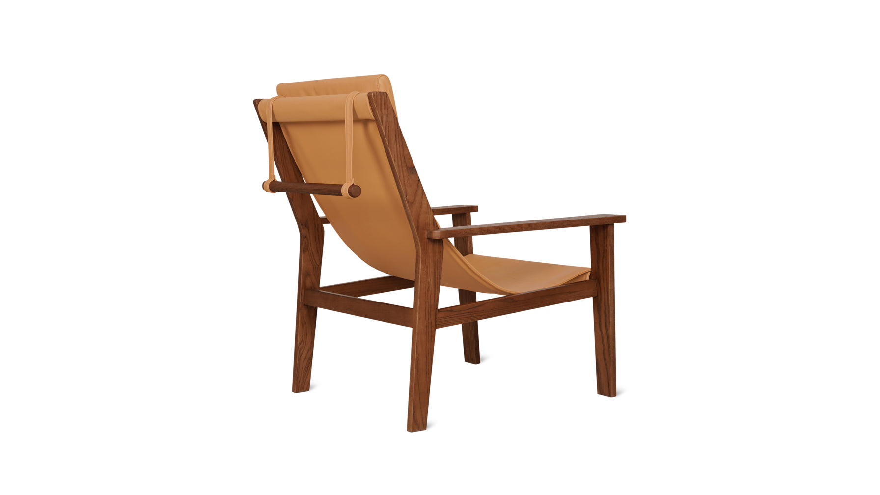 Sweet Life Sling Lounge Chair With Headrest, Terracotta Walnut - Image 4
