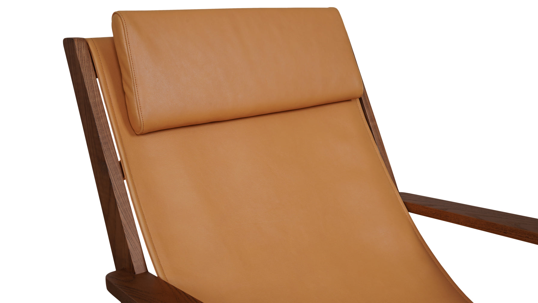 Sweet Life Sling Lounge Chair With Headrest, Terracotta Walnut - Image 7