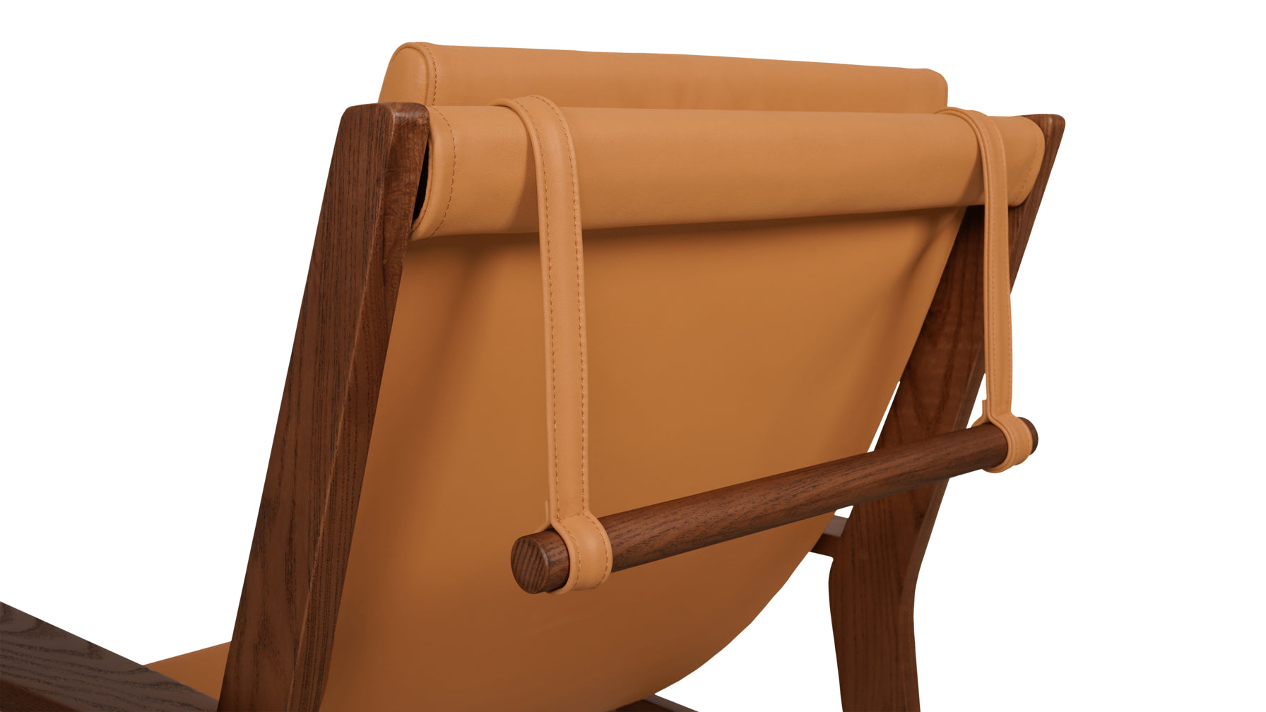 Sweet Life Sling Lounge Chair With Headrest, Terracotta Walnut - Image 8