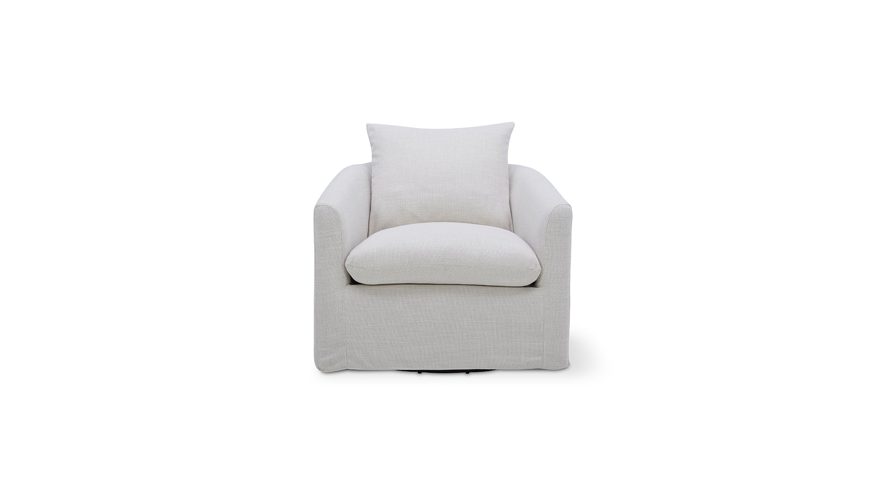 Sink In Swivel Lounge Chair, Pearl - Image 1