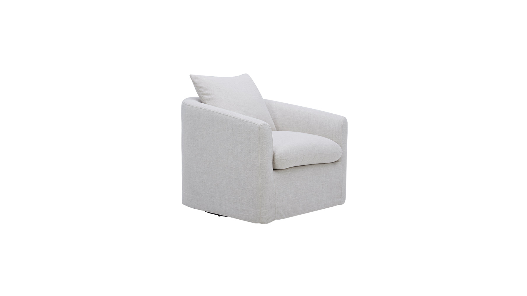 Sink In Swivel Lounge Chair, Pearl - Image 2