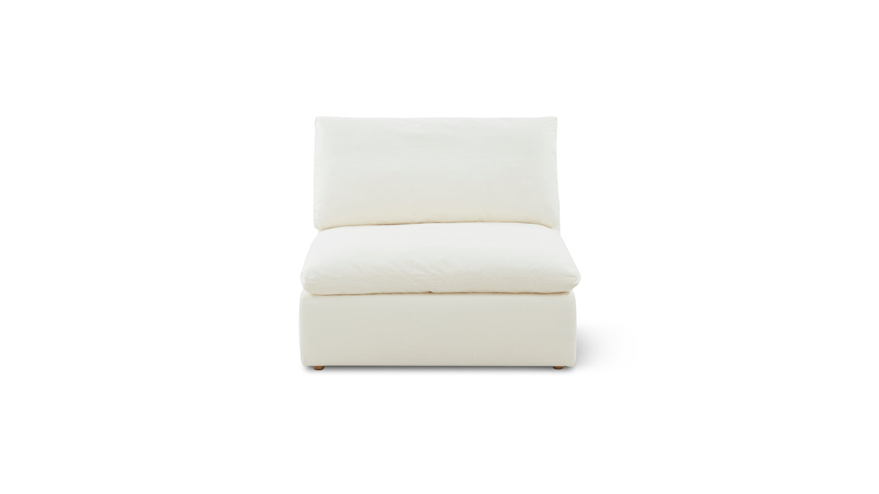 Slipcover - Movie Night™ Armless Chair, Large, Cream Linen - Image 1