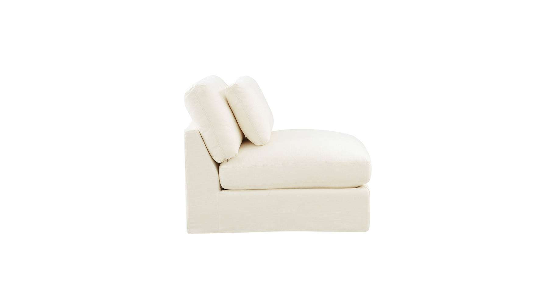 Get Together™ Armless Chair, Large, Cream Linen - Image 7