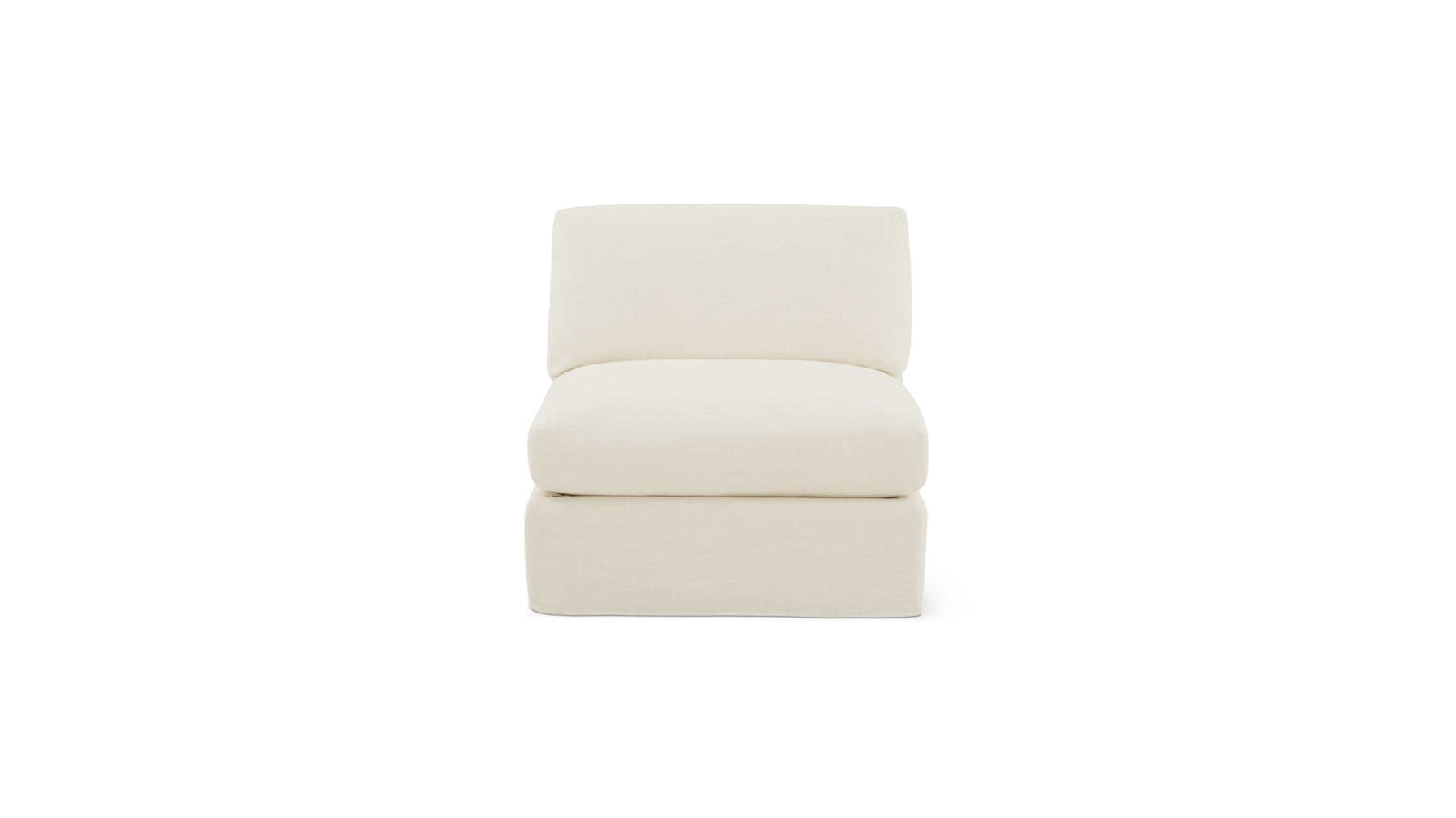 Slipcover - Get Together™ Armless Chair, Standard, Cream Linen - Image 2