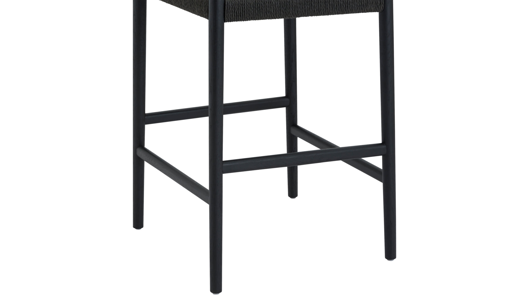 Dinner Guest Counter Stool, Black Oak/ Black Papercord Seat - Image 11