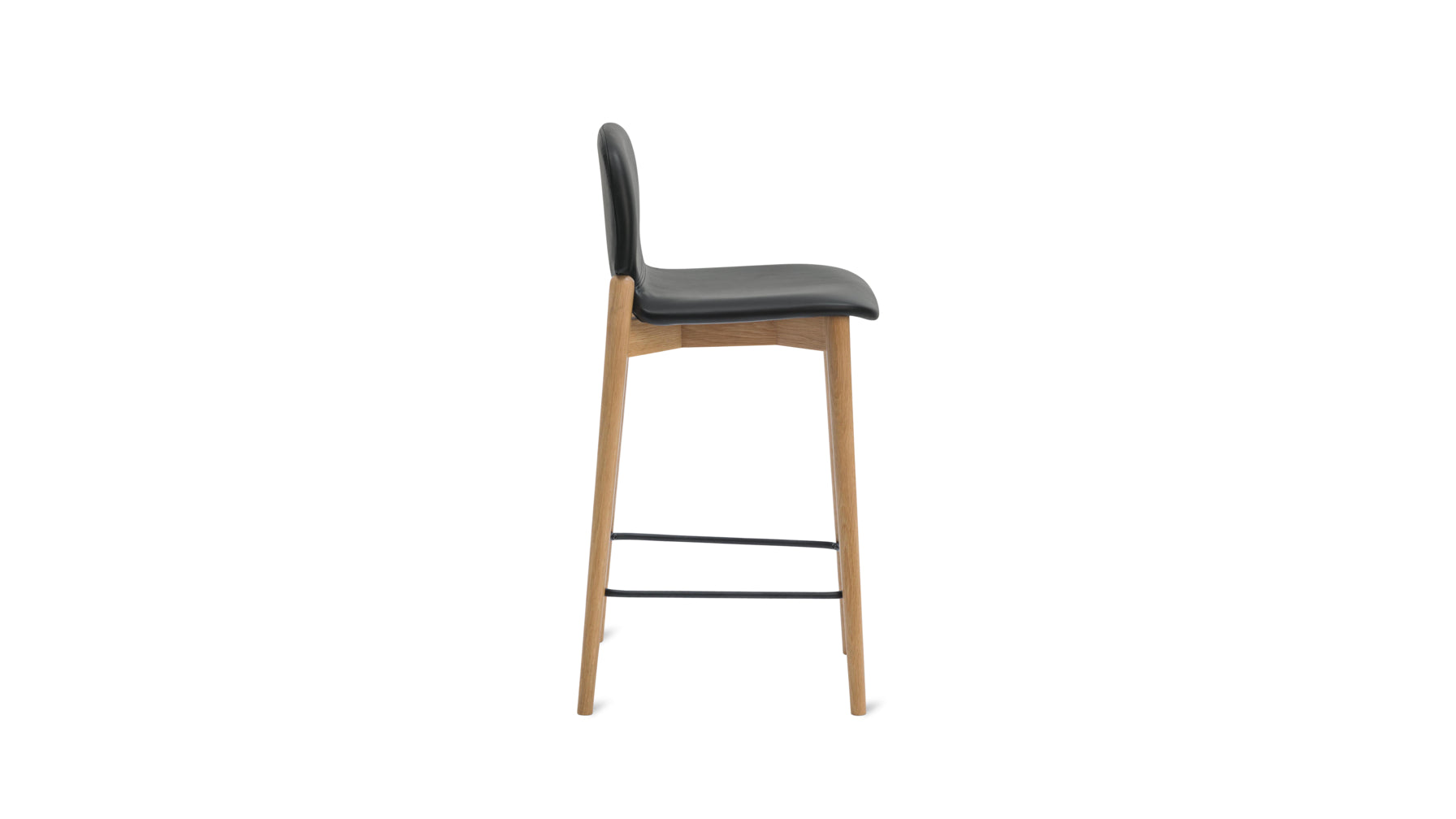 Dine In Stool, Counter, Oak/Black Leather - Image 6