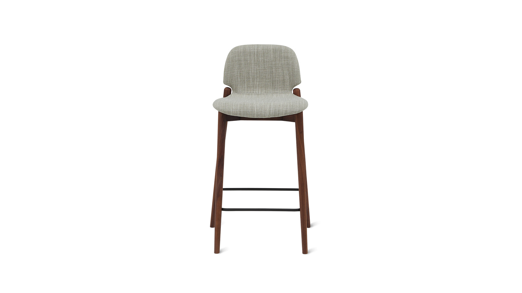 Dine In Stool, Counter, Walnut/Taupe Fabric - Image 1
