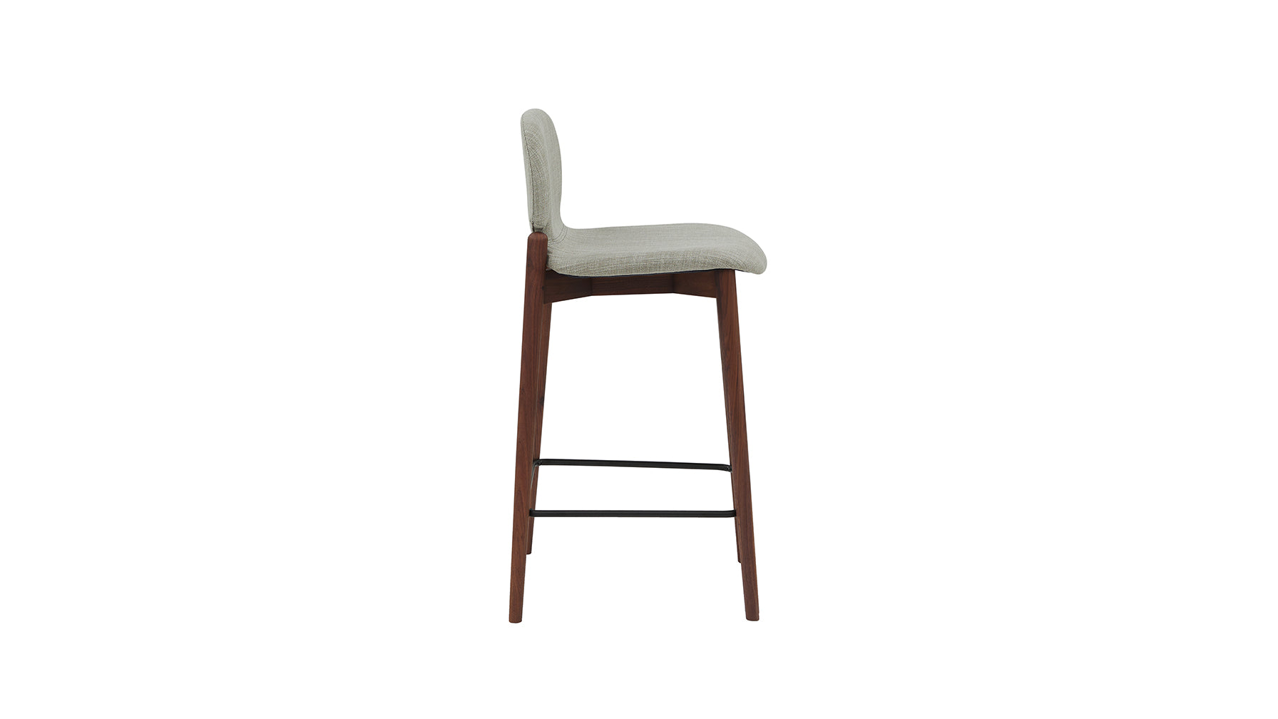 Dine In Stool, Counter, Walnut/Taupe Fabric - Image 3
