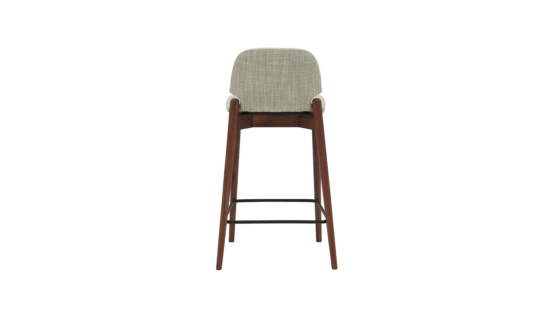 Dine In Stool, Counter, Walnut/Taupe Fabric - Image 4