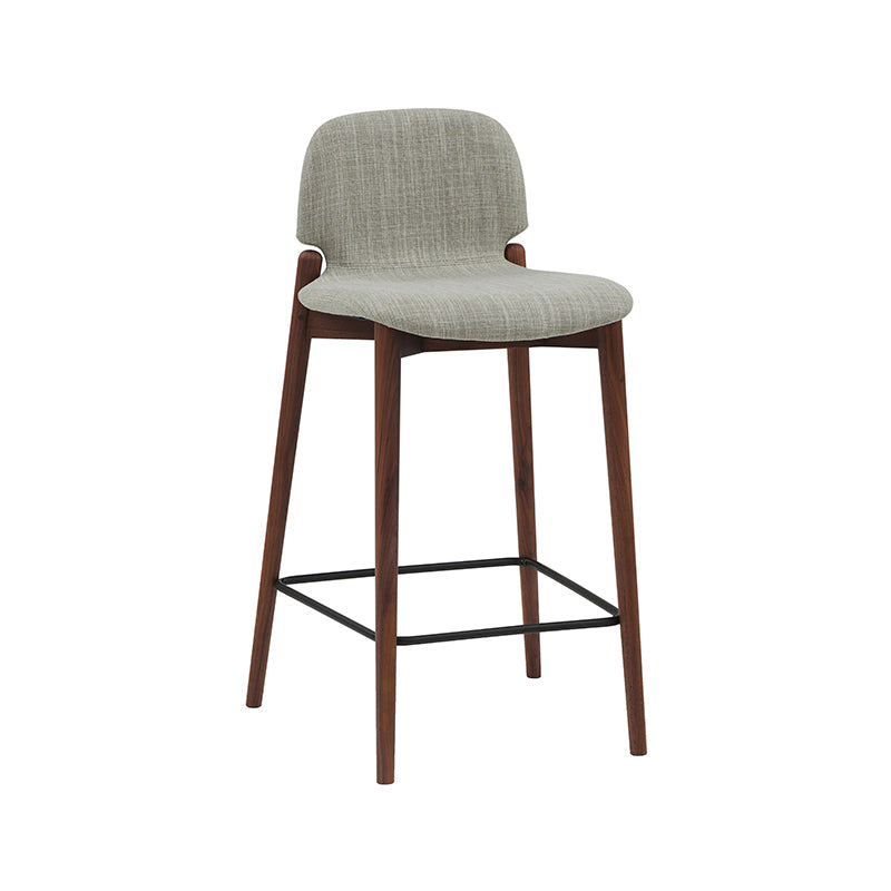 Dine In Stool, Counter, Walnut/Taupe Fabric - Image 12