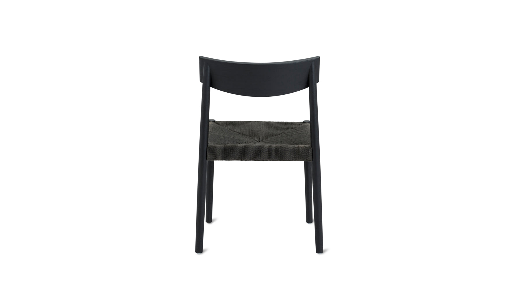 Dinner Guest Armless Dining Chair (Set of Two), Black Oak/ Black Papercord Seat - Image 7