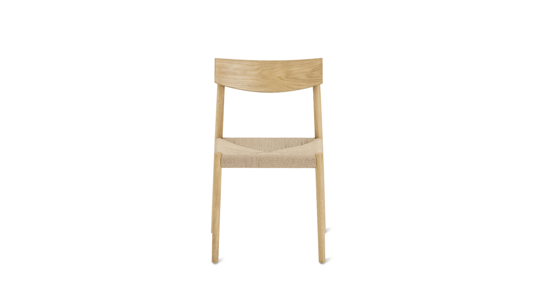 Dinner Guest Armless Dining Chair (Set of Two), White Oak/ Natural Papercord Seat - Image 5