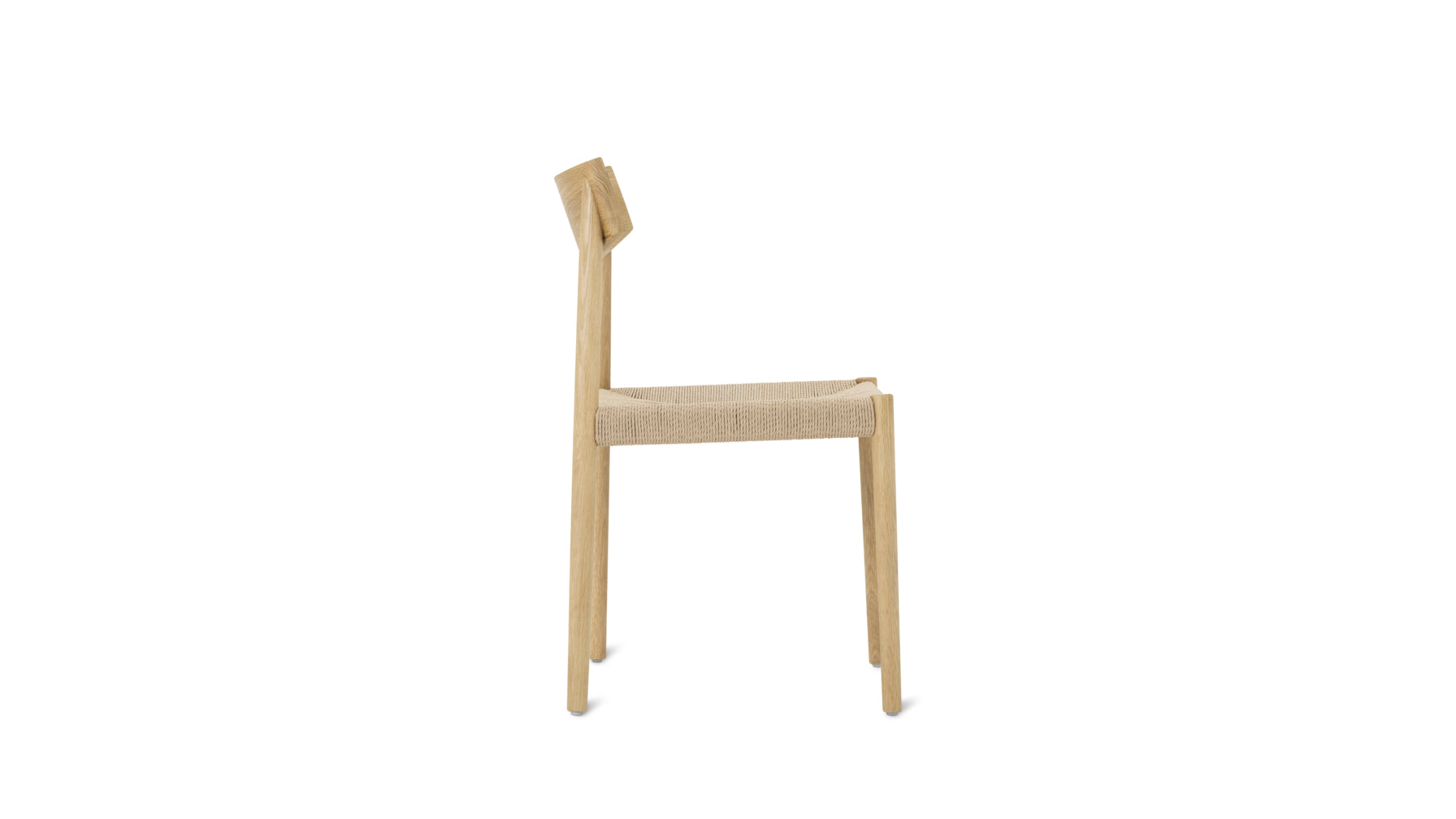 Dinner Guest Armless Dining Chair (Set of Two), White Oak/ Natural Papercord Seat - Image 6