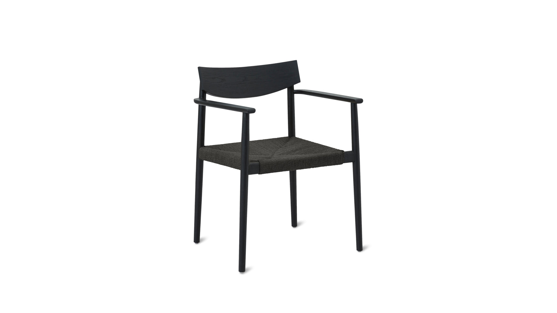 Dinner Guest Dining Chair, Black Oak/ Black Papercord Seat - Image 4