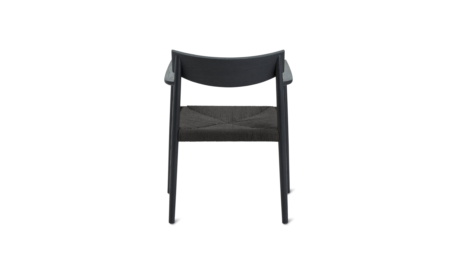 Dinner Guest Dining Chair, Black Oak/ Black Papercord Seat - Image 6