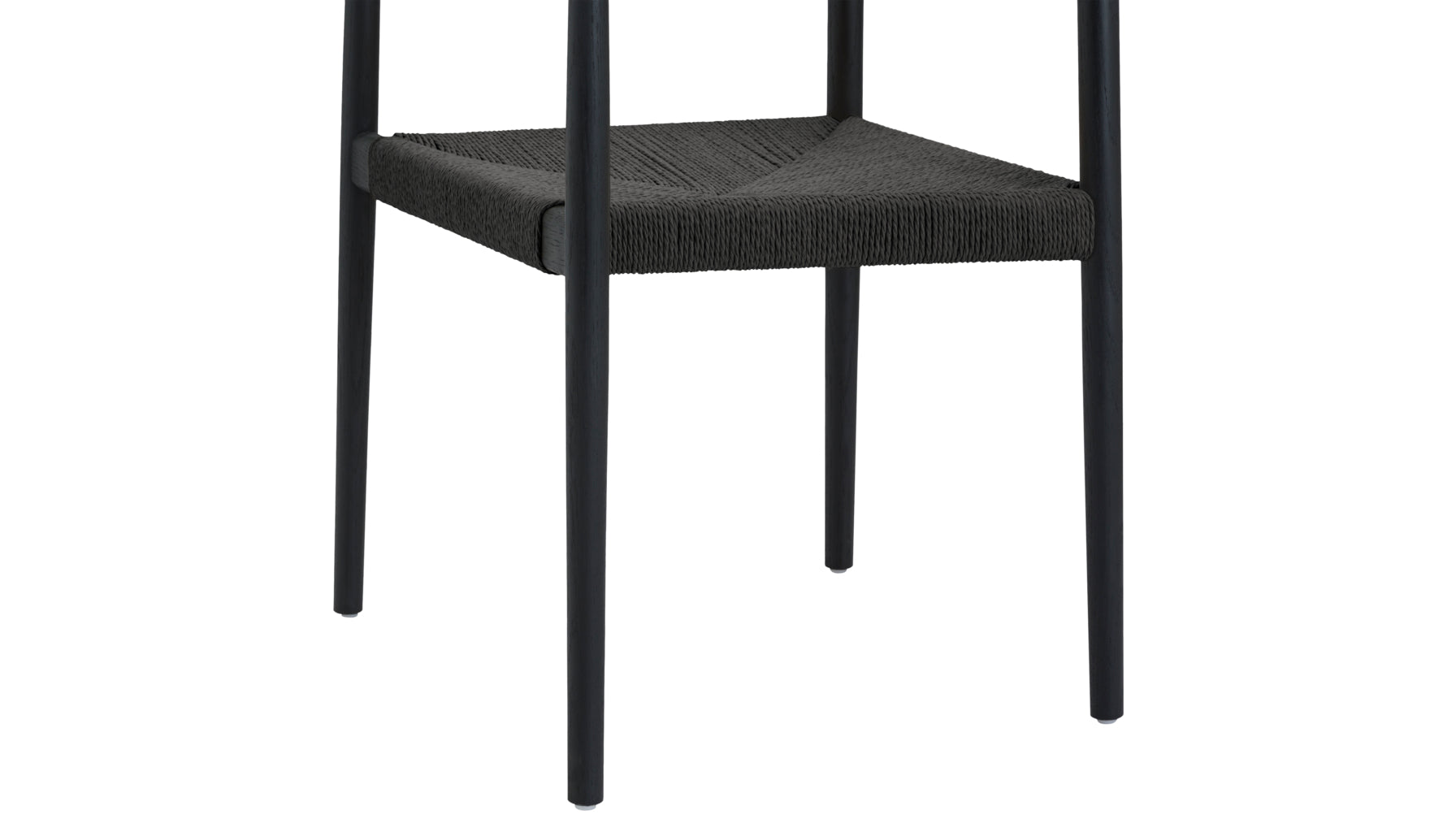 Dinner Guest Dining Chair, Black Oak/ Black Papercord Seat - Image 11