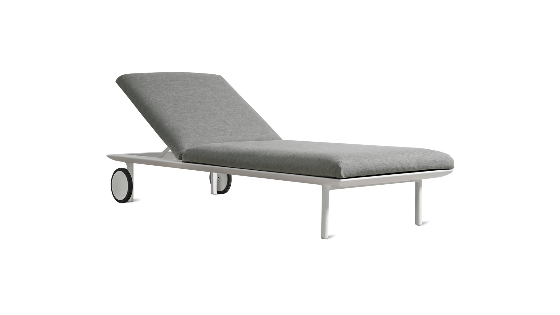 Laidback Outdoor Lounger, Aluminum Pepper - Image 1