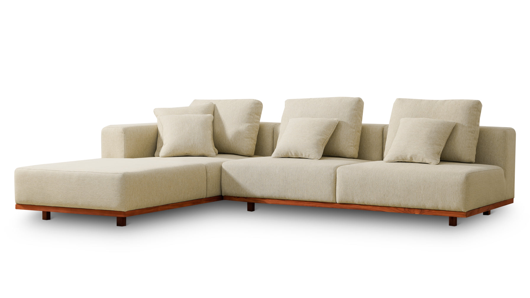 Sunny Days Outdoor Sectional, Left Facing, Sandy - Image 3