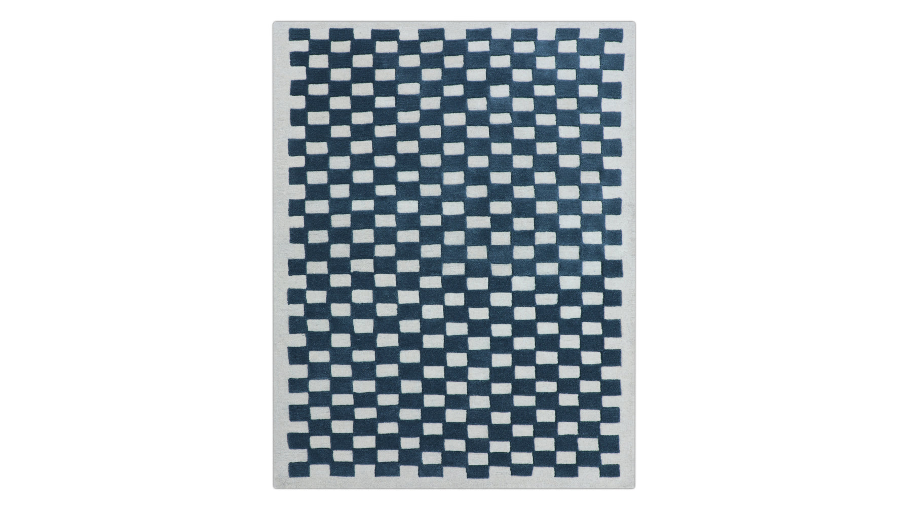 Checkers Rug x Scott Sueme, 5x7, Teal - Image 4