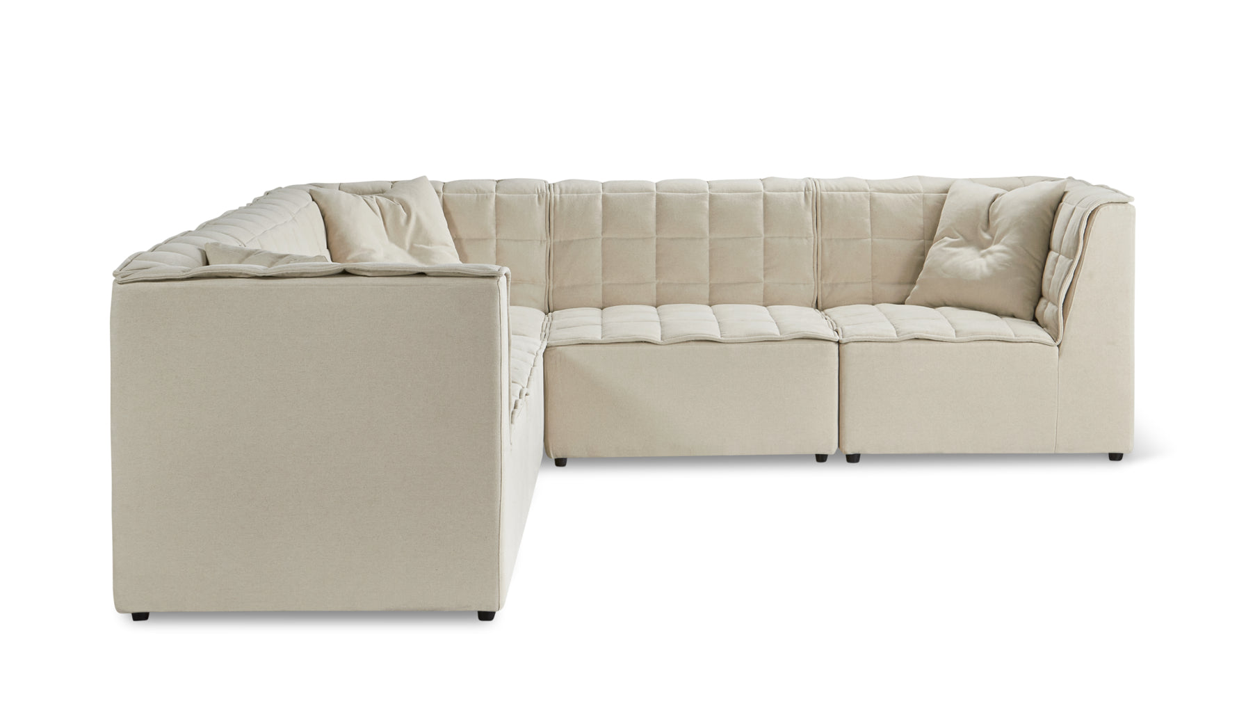 Quilt 5-Piece Modular Sectional Closed, Fawn - Image 1