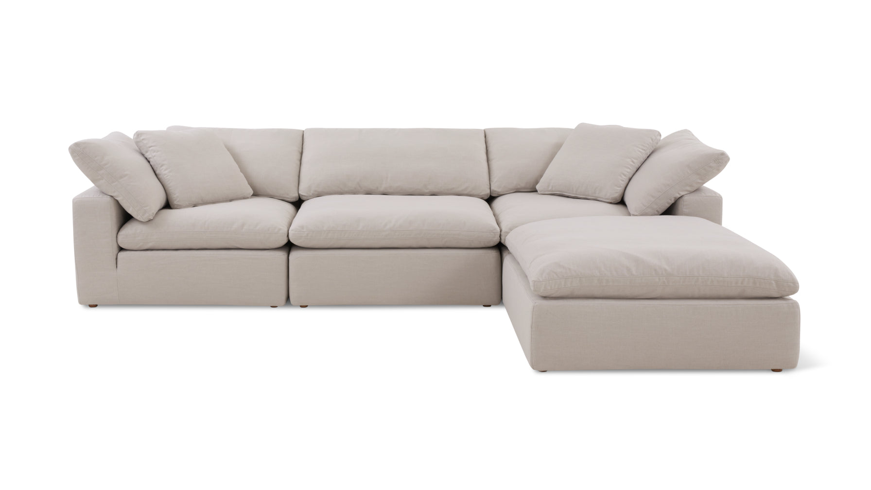 Movie Night™ 4-Piece Modular Sectional, Large, Clay - Image 1
