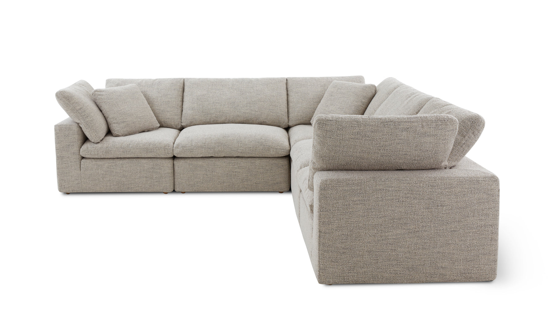 Movie Night™ 5-Piece Modular Sectional Closed, Large, Oatmeal - Image 1