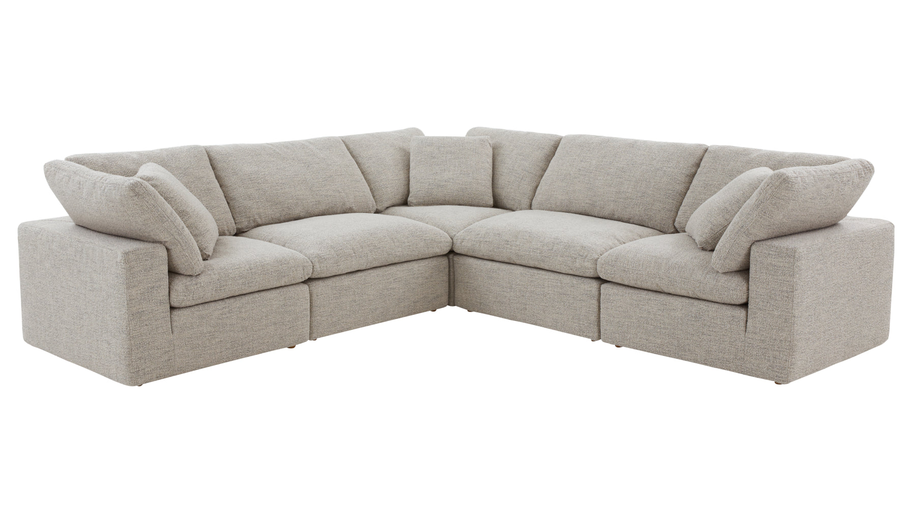 Movie Night™ 5-Piece Modular Sectional Closed, Large, Oatmeal - Image 3
