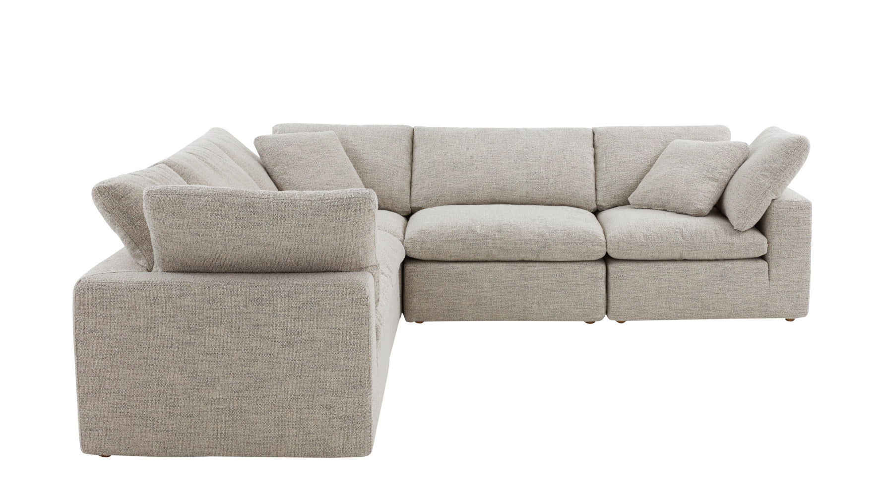 Movie Night™ 5-Piece Modular Sectional Closed, Large, Oatmeal - Image 7