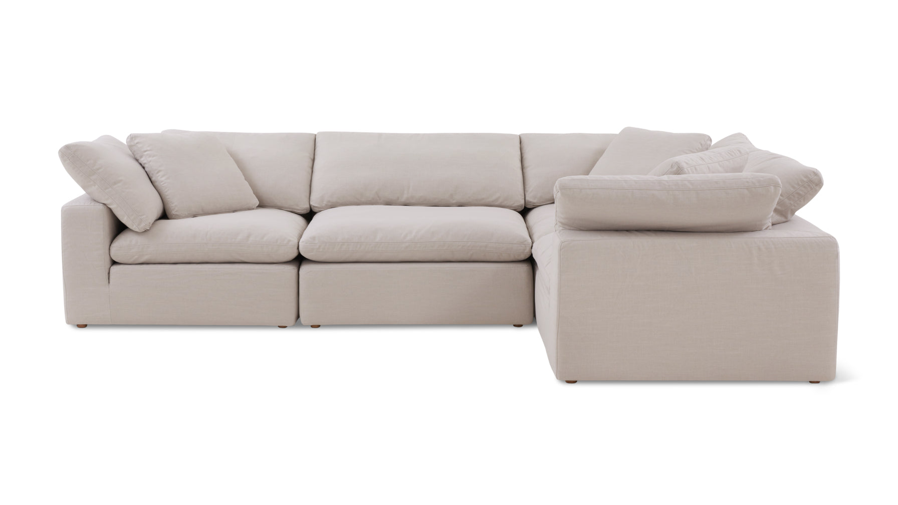 Movie Night™ 4-Piece Modular Sectional Closed, Large, Clay - Image 1