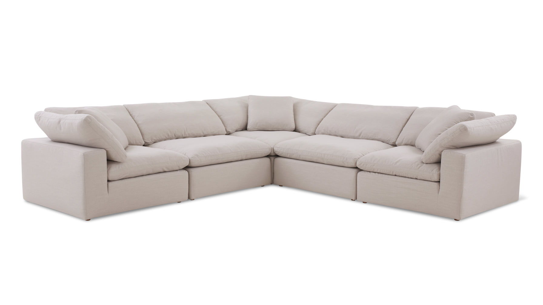 Movie Night™ 5-Piece Modular Sectional Closed, Large, Clay - Image 7
